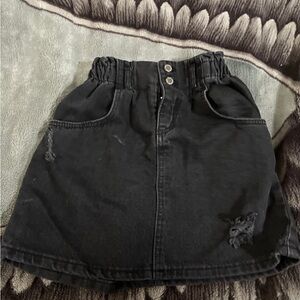 Stylish Black Denim Skirt